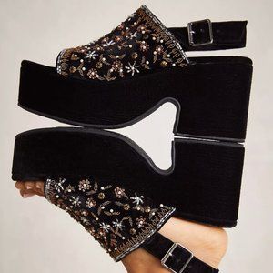 Free People Embellished Nicola Wedge Sandals